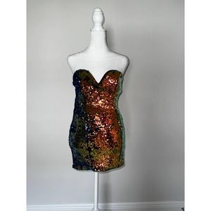 Midnight Doll Sequin Mini Dress Size 1